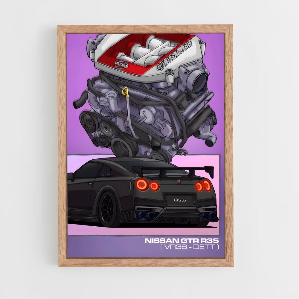 Poster GTR Nismo Racer – affiche Nissan (vue 4)